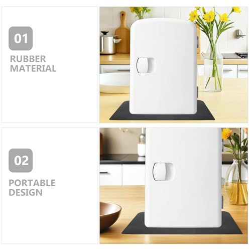2 alfombrillas para mininevera de silicona y protector impermeable para el suelo 4