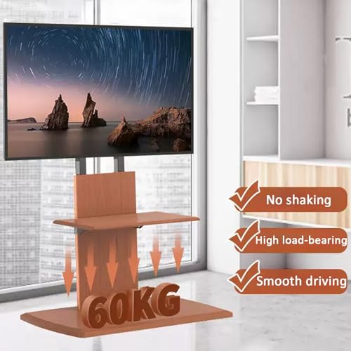 Soporte móvil ajustable para TV con ruedas y bandeja miniatura 3