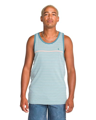 Volcom Mens Sylvan Striped Tank Top – Soft Cotton Sleeveless Shirt with Yarn-dye Stripe Pattern