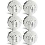 Kidde Smoke & Carbon Monoxide Detector, Hardwired, Interconnect Combination Smoke & CO Alarm with Battery Backup, Voice Alert, Pack of 6