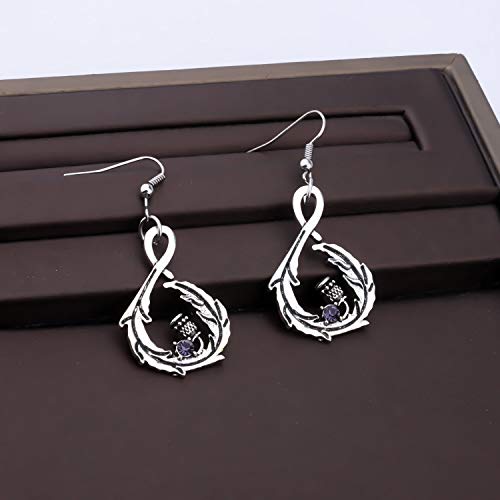 CENWA Scottish Thistle Drop Earrings Scottish Jewelry3