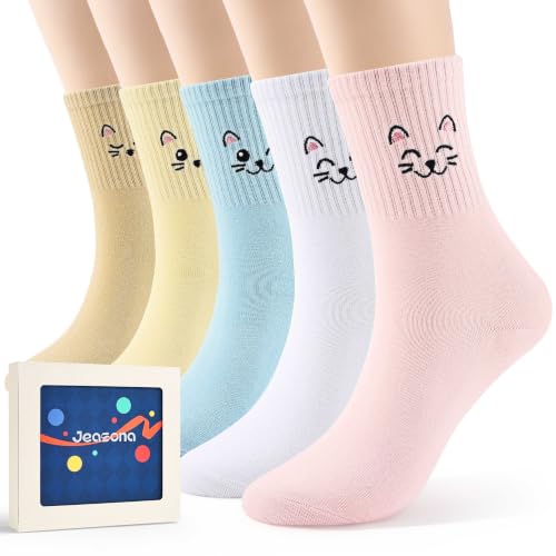 Jeasona Women’s Cute Cat Animal Socks Gifts for Women Wife Mom