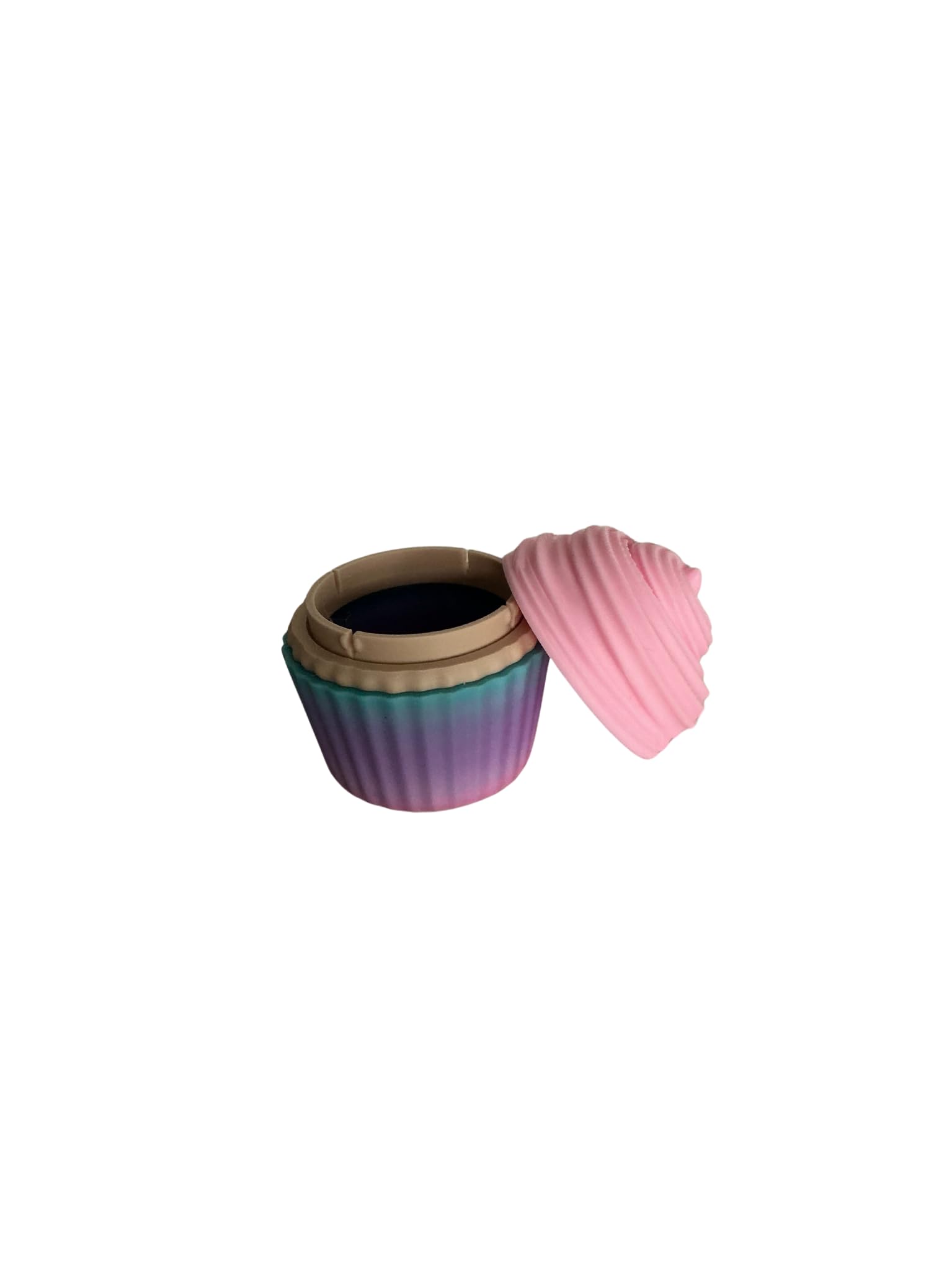 Cupcake-Shaped Storage Container with Lid, Multicolour - Image 3
