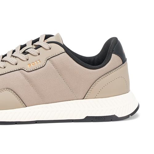Image of BOSS Men's Leather Mix Low Top Sneaker