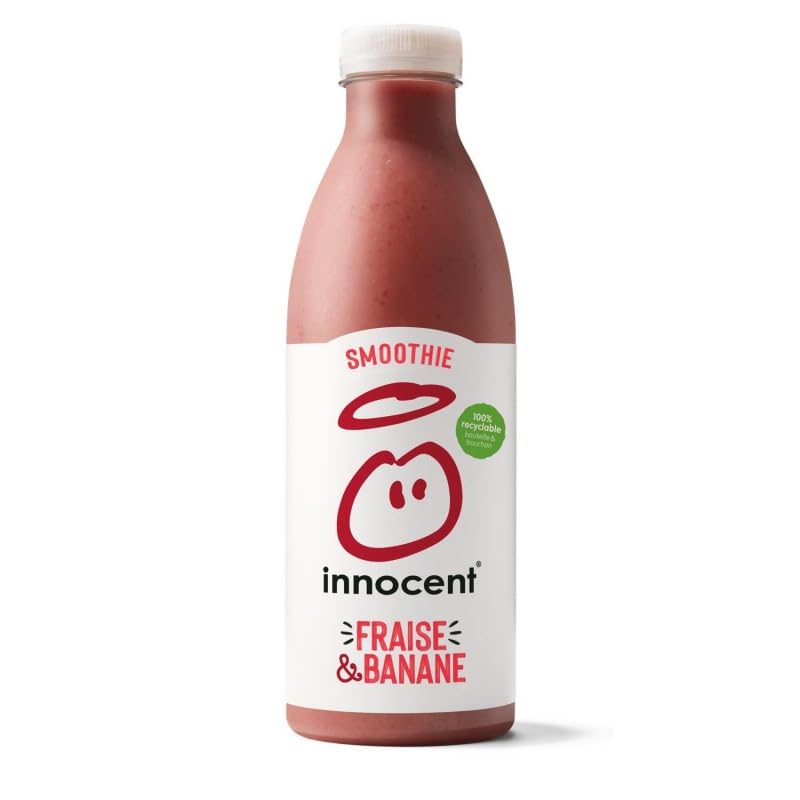 INNOCENT Smoothie Fraise Et Banane - Rafraîchissant mélange de fruits pour une pause fruitée - 750ML - Lot De 4