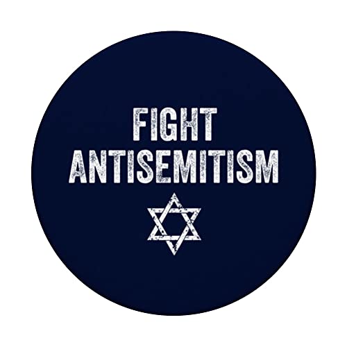 Fight Antisemitism Stop the Hate Jewish Pride PopSockets Swappable PopGrip, Black - Image 3