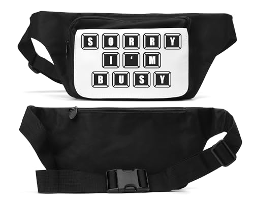 Marsupio con scritta Sorry Im Busy Keyboard Gaming Graphic Taglia unica unisex nero