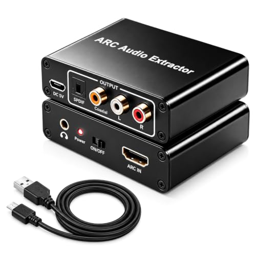Image of ZORBES 192KHz HDMI Audio Extractor to Optical Coaxial RCA 3.5mm, 5.1 CH