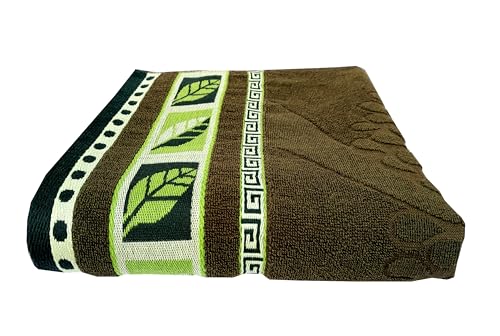 Image of Space Fly Pure Cotton Towels for Bath Large Size | 600 GSM Gym Towel for Men Workout Small | Luxury Towel for Bath | Fresh Loom Cotton Towel for Bath Women | Towel for Men Cotton Bathing Towel (Green)
