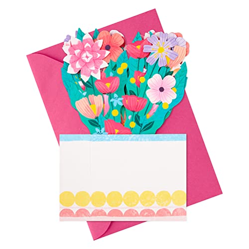 Hallmark Cartão Pop Up Paper Wonder (buquê de flores coloridas) para o dia das mães, primavera, aniv