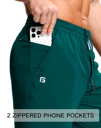 Image of GGJ Men's Lightweight Athletic Shorts with 2 Zipper Pockets 7 inch /9 inch /5 inch Gym Workout Running Quick Dry Tennis Shorts for Men
