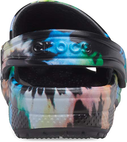 Crocs Unisex Child Classic Tie Dye Clog, Black/Black, 13 Little Kid #TOP1