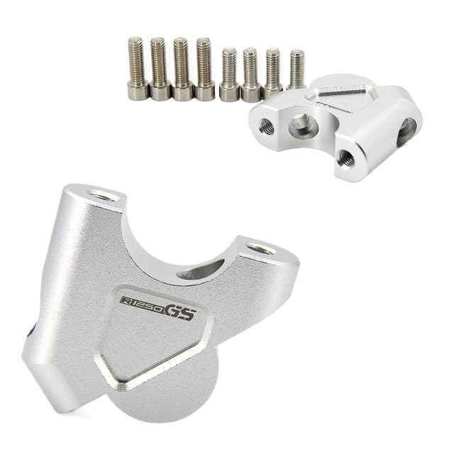Rehausseur guidon 32mm anti-fatigue pour R1200GS Adventure et S1000XR argent