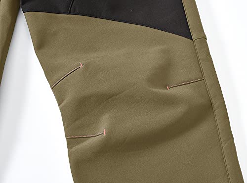 Ysento Men'S Skiing Pants Waterproof Windproof Fleece Lined Hiking Cargo Insulated Pants Winter Warm Snow Pants Khaki Size 34 thumb #6