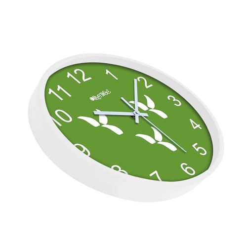Image of Olive Tree Wall Clock 12 inch Decorative Plastic Wall Clock TIK-TIK Movement Classic Clock Battery Operated Round Shape Easy to Read for Room /Home /Kitchen /Bedroom /Office /School - 9150