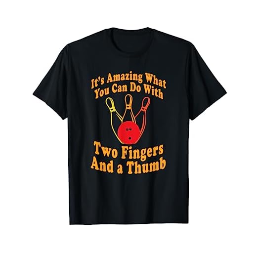 Funny Retro Bowling Ball T Shirt - Two Fingers and a Thumb T-Shirt