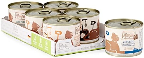 MjAMjAM - premium wet food for cats - pure meat enjoyment - delicious kangaroo, pack of 6 (6 x 400 g), grain-free with extra meat