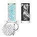 Produktbild Ptny Handykette kompatibel mit iPod Touch 7/6/ 5 Smartphone Necklace Hülle mit Band, Schnur mit Case zum umhängen Stylische Kordel Kette, Kristallklare Handyhülle zum Umhängen in Silberblau