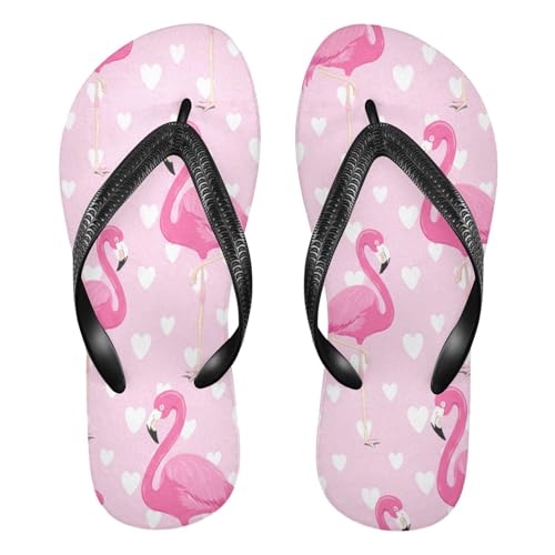 Nander Pretty Flamingo Sandal Flip Flops of Men's & Women's,Beach Slippers Flip Flops Shower Shoes
