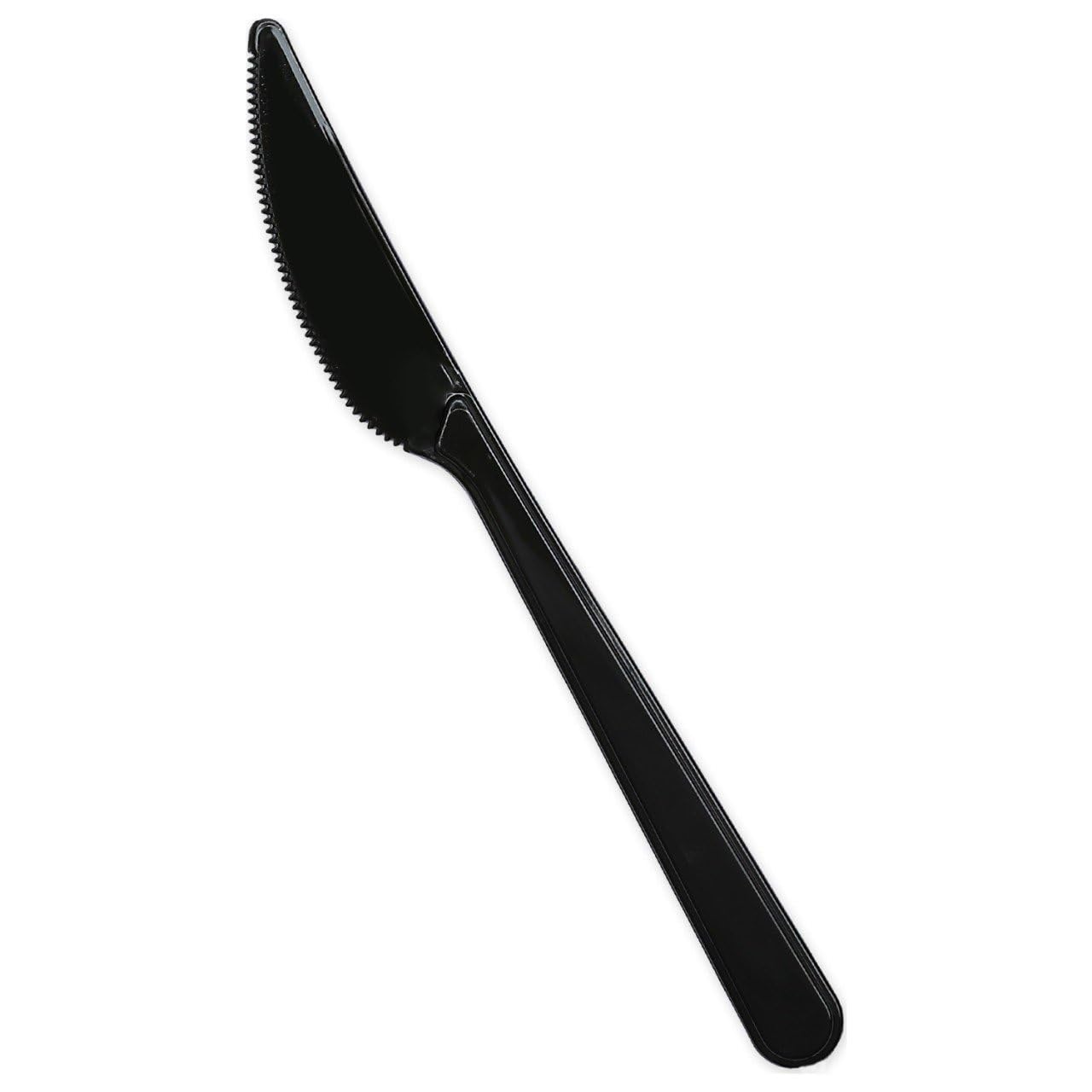 Inoverse 100 coltelli in plastica riutilizzabili, posate in plastica, riutilizzabili, coltelli in plastica, posate da viaggio, posate riutilizzabili per feste, colore nero