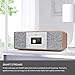 LEMEGA MSY3 Internet Radios for Home with WiFi,FM Radio Tuner,Spotify Connect,Bluetooth Speaker,Stereo Sound,Alarms Clock,40 Pre-Sets,Full Remote and App Control,Wooden Box-Walnut Finish