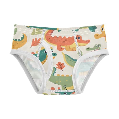 KLL Cute Cartoon Alligator Crocodile Palm Boys Toddler Soft Briefs Breathable Children Panties