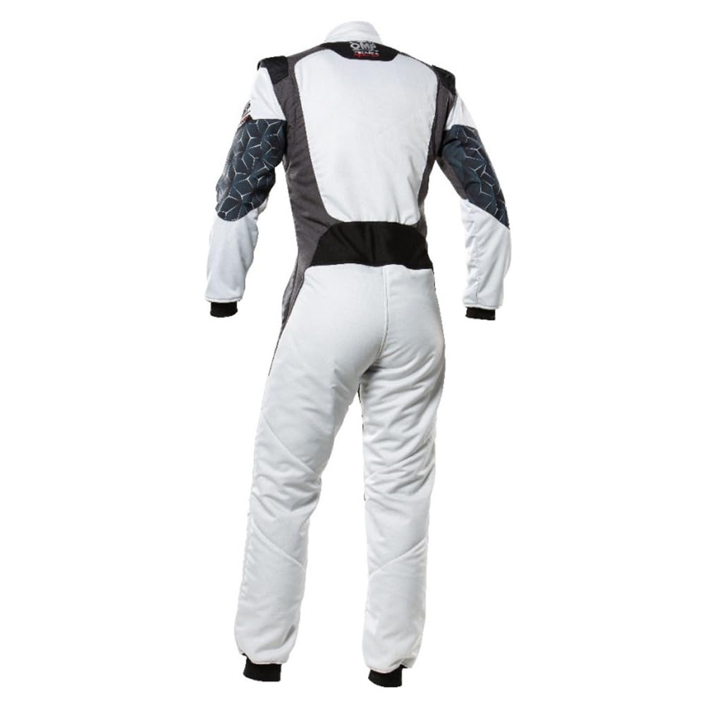 OMP Tecnica Hybrid Racing Suit Silver/Black Size 48 (Spain)