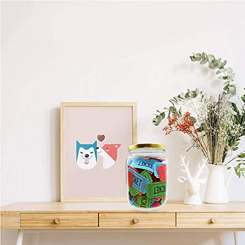 image for Mczxon Clear Glass Piggy Bank with Gold Slotted Lid, Well Sized Coin B