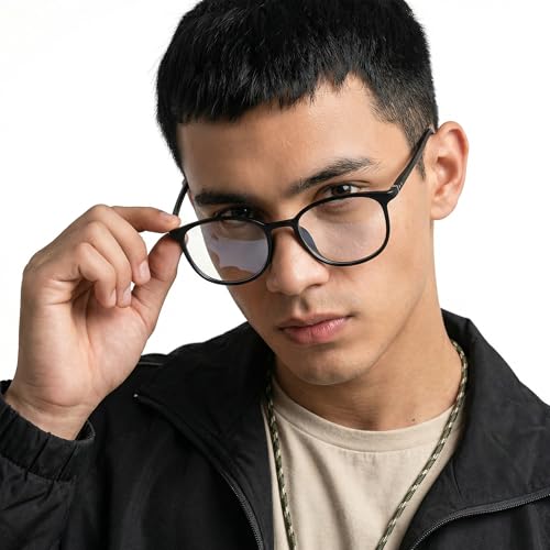 Image of LENSKART BLU | Zero Power Blue Cut Computer Glasses | Anti Glare, Lightweight & Blocks Harmful Rays | Full Rim Square | 100% UV Protected | For Men and Women |