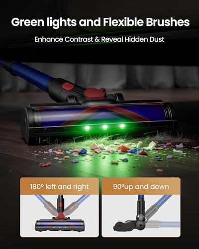 Image of Cordless Vacuum Cleaner, 650W /55Kpa Vacuum Cleaners for Home, 70Mins Stick Vacuum with Self-Standing,Anti-Tangle,Wall Mount Charging,Lightweight Wireless Vacuum for Hardwood Floors Carpet Pet Hair Car