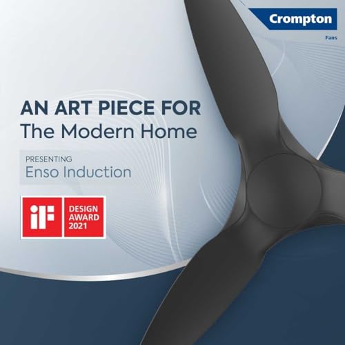 Image of Crompton SilentPro Enso 1240 mm (48 inch) Aerodynamic Ceiling Fan (Matte Black)