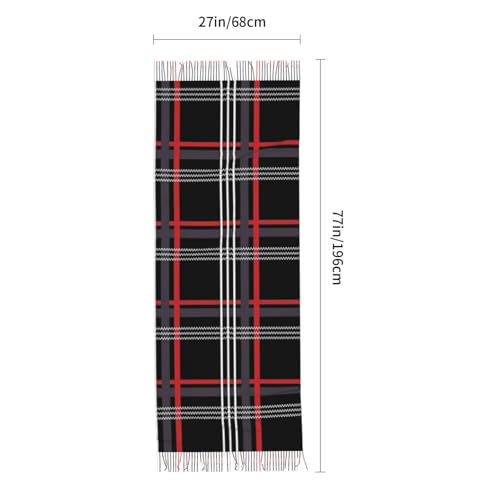 Gti Tartan Women's Winter Scarf - Extra long 71 inch plaid cashmere soft fringe scarf, lightweight and warm, suitable for all seasons 5