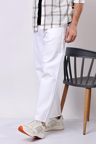 Image of EditLook Men's Denim Cotton Blend Oversized Loose Baggy Fit Mid Rise Jeans Pants for Men