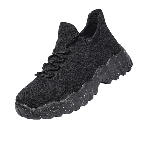 Women's Walking Shoes Slip-On Running Shoes- MD Sole Lightweight Sneakers for Women, Breathable Arch Support Running Gym Shoes