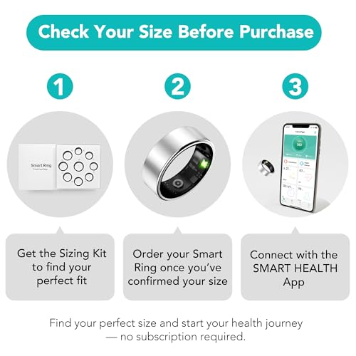 Image of Sizing Kit 1.0 - Measure Before You Buy - Choose from 9 Sizes (6 to 14) - Find Your Ideal Fit for the Smart Ring - Only Compatible Smart Ring