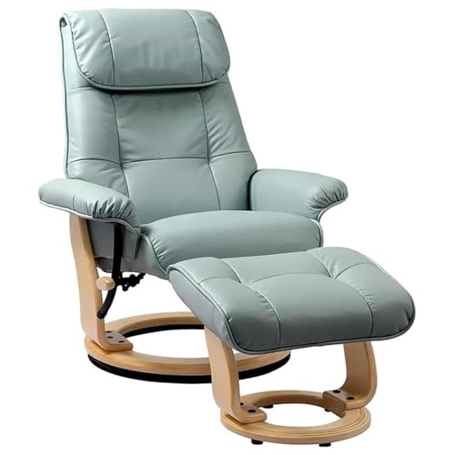 Blue Leather Stressless Recliner