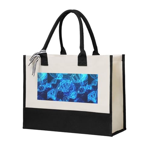 Sac en toile de coton beige DNA Chain pour ne plus manquer d'espace