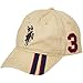 Concept One U.S Polo Assn. Adjustable Baseball Cap, Polo Horse Striped Dad Hat Khaki