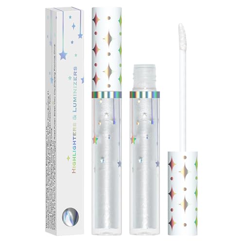 Barra de maquillaje resaltador líquido, resaltador facial líquido - Brillo corporal | Resaltador líquido resistente al agua, resaltador de larga duración, brillo para mejillas - imagen 9