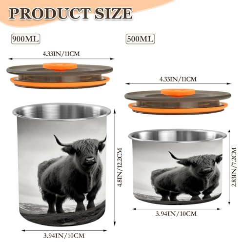 Lata hermética para café Blueangle de acero inoxidable 500 ml miniatura 2