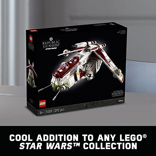 Image of Lego Star Wars Republic Gunship 75309 UCS Display Model Kit for Adults to Build, Ultimate Collector Series, Office or Home Decor Gift Idea
