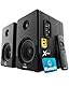 MAJORITY D40 Bluetooth Lautsprecher Boxen | 60W 2.0 Aktivlautsprecher | Studio Monitor mit 4-Treiber | Regallautsprecher für HiFi Stereo mit Optischer, RCA-, USB- und AUX-Eingang | Fernbedienung