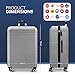 LUGG - Jetset 28 Inch Large Suitcase – Lightweight Hard Shell Luggage with TSA Lock – Water-Resistant ABS Spinner Suitcase – 4 Wheels – 75x49x29cm Travel Bag- Silver
