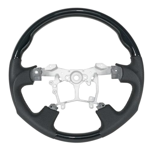 トヨタ ピーチ ステアリングホイール 10-13 アルファ/12/13 世代 クラウン ステアリングホイール アセンブリ変更アクセサリーに対応(Black piano paint,Import10-13)