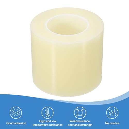 Image of PATIKIL Removable Protective Film Tape, 5 Inch x 656 ft PE Surface Protective Scratch Film Tape Roll for Furniture Electrical Appliances Plastic Hardware Medium Stickiness Clear