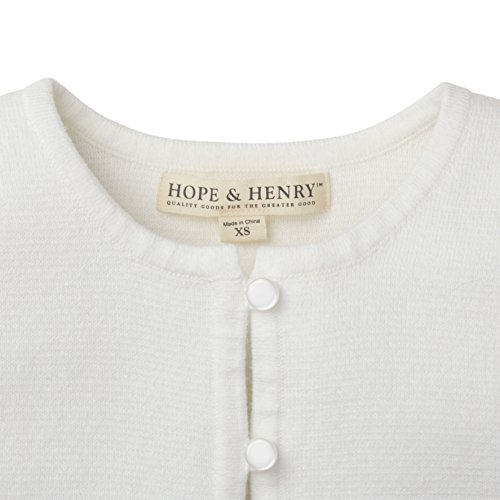 Hope & Henry Girls' White Cropped Cardigan #TOP1