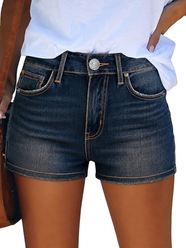 Short en jean déchiré extensible pour en finir avec les jeans rigides en taille mi-haute 48
