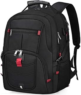 Laptop Backpack 17 Inch Waterproof Extra Large TSA Travel Backpack Anti Theft College Business Mens Backpacks with USB Charging Port 17.3 Gaming Computer Backpack for Women Men Black 45L