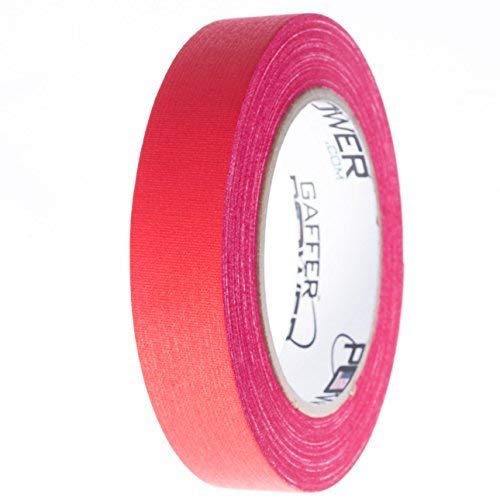 Real Professional Premium Grade Gaffer Tape by Gaffer Power- Made in The USA, RED 1 Inch X 30 Yards, Heavy Duty Gaffer's Tape - Non-Reflective, Multipurpose, Better Than Duct Tape