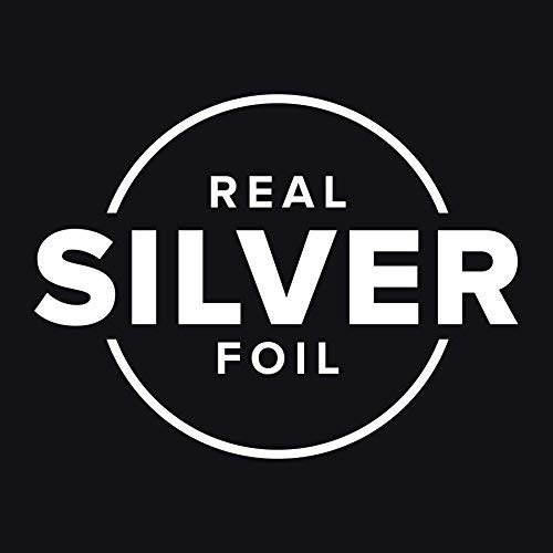 Bliss Collections Wedding Reception Thank You Cards - Pack Of 50 Real Silver Foil Cards Are A Great Addition To Your Table Centerpiece And Wedding Decorations, 5X5 Cards, Made In The Usa #TOP4